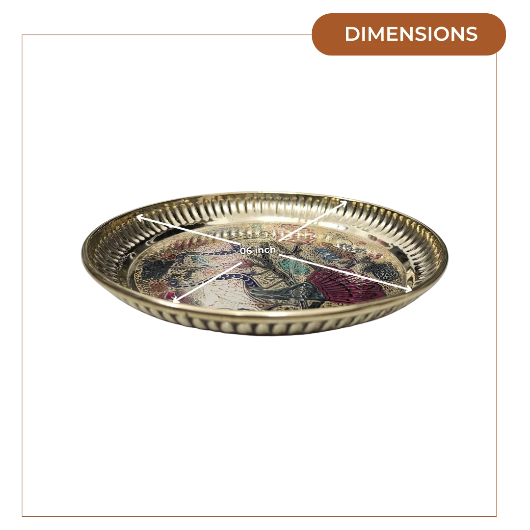 Brass Pooja Plate dimensions