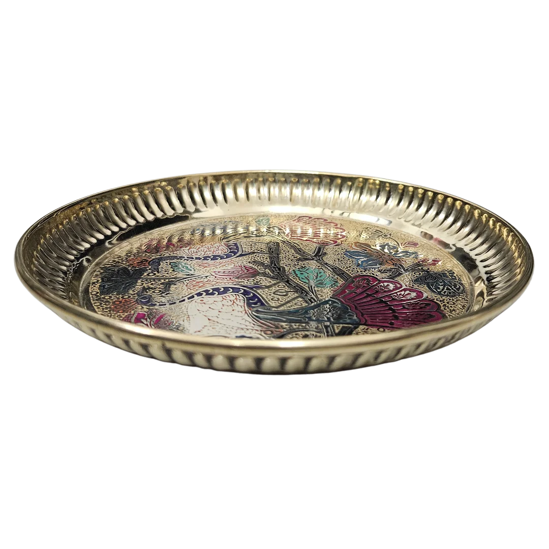 Brass Pooja Plate side view
