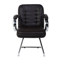 Braxon Visitor Chair with Armrest (Brown) Front view
