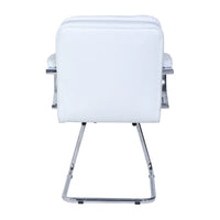 Braxon Visitor Chair with Armrest (White) Back View