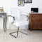Braxon Visitor Chair with Armrest (White) Lifestyle View