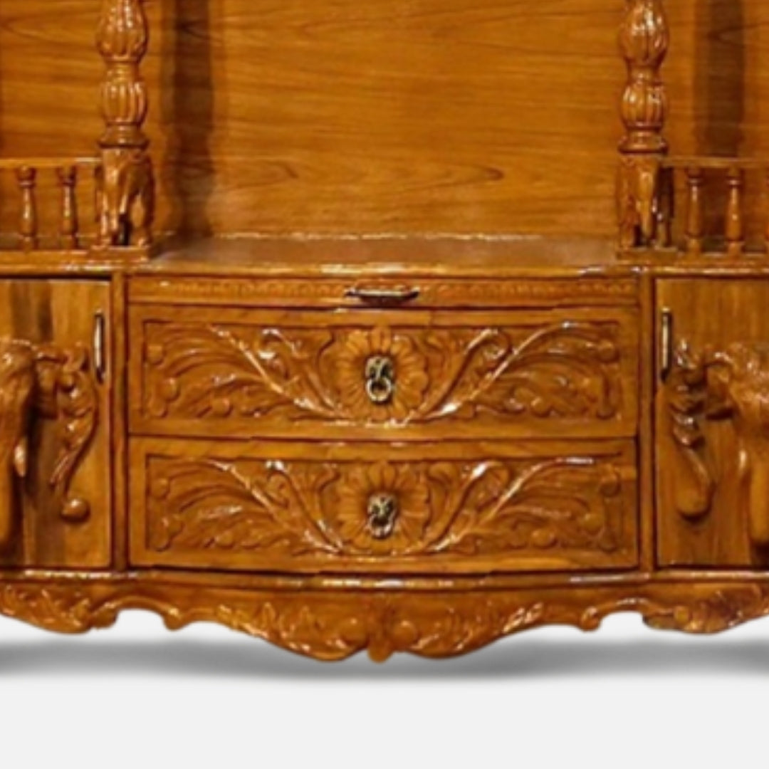 Chitraksha Teak Wood Mandap (Teak) close view