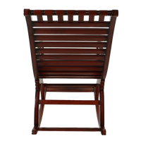 Colorodo Teak Wood Rocking Chair in Brown color back view