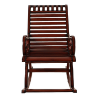 Colorodo Teak Wood Rocking Chair in Brown color front view