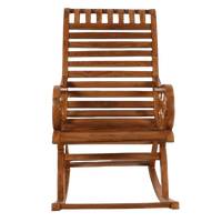 Colorodo Teak Wood Rocking Chair in Teak color front view