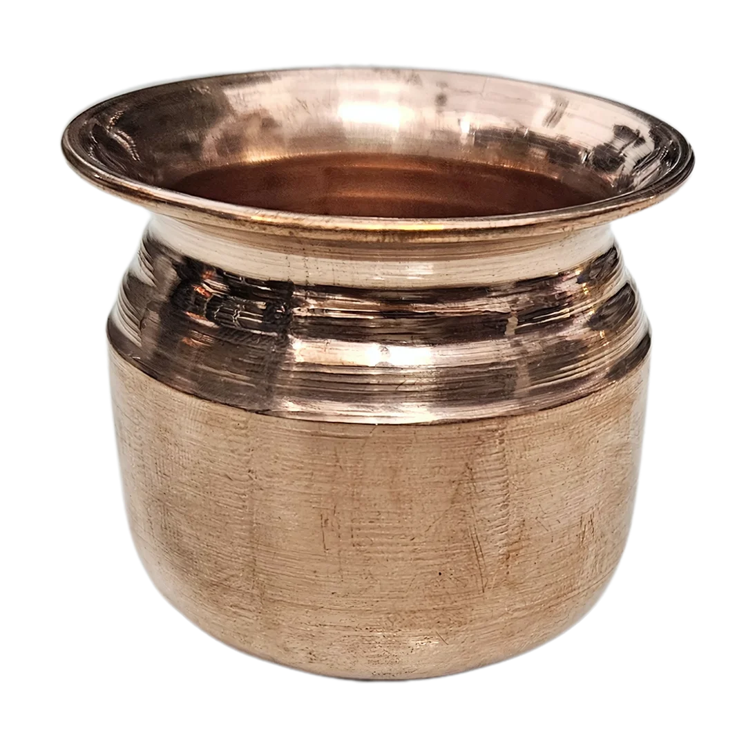 Copper Pooja Kalash front view