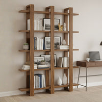 Cubria Teak Wood Book Shelf (Teak) lifestyle view