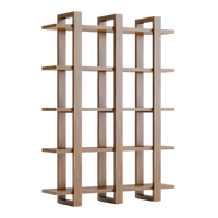 Cubria Wood Book Shelf (Teak) side angle