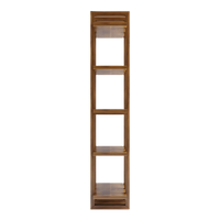 Cubria Wood Book Shelf (Teak) side view