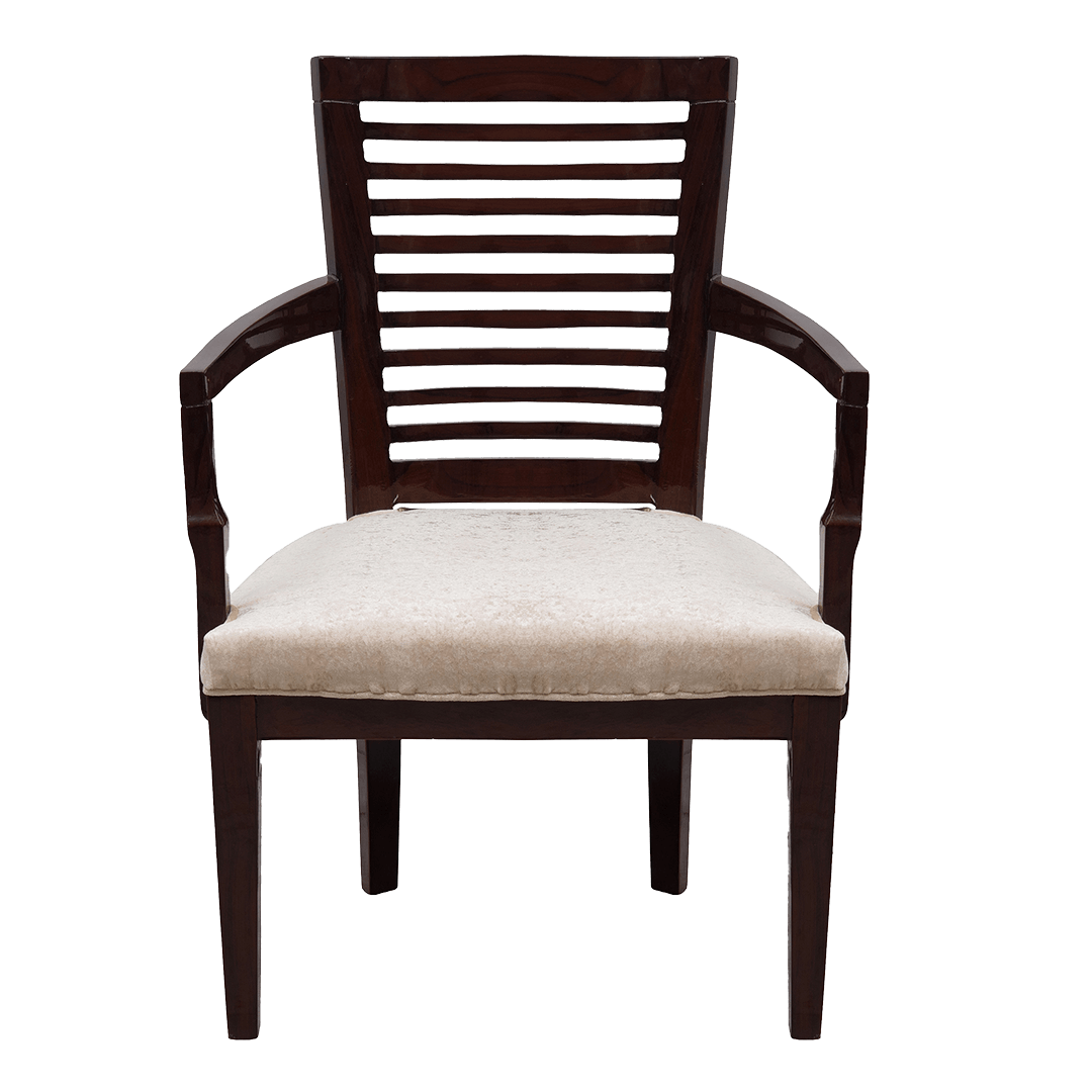 Aura Teak Wood Arm Chair (Brown)