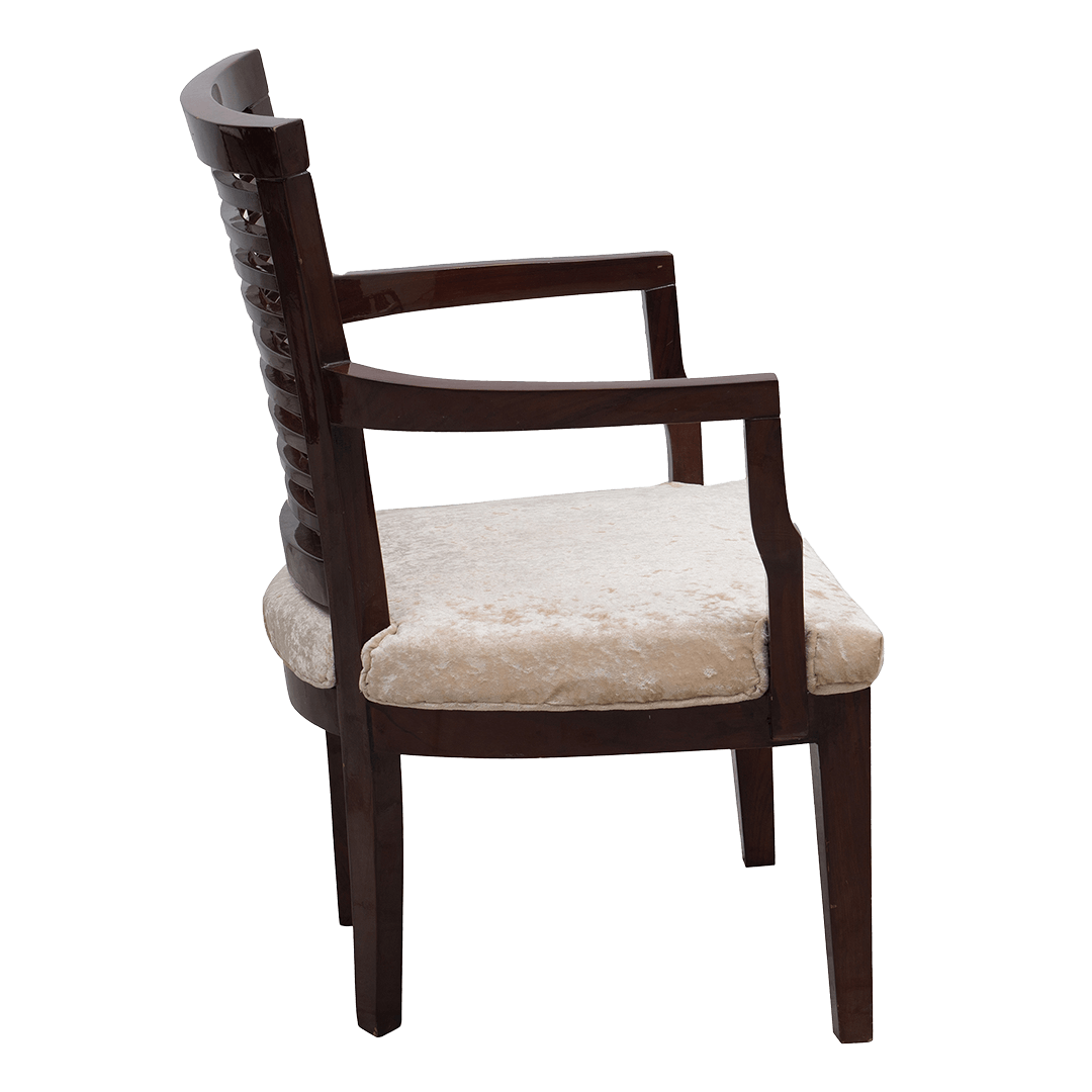 Aura Teak Wood Arm Chair (Brown)
