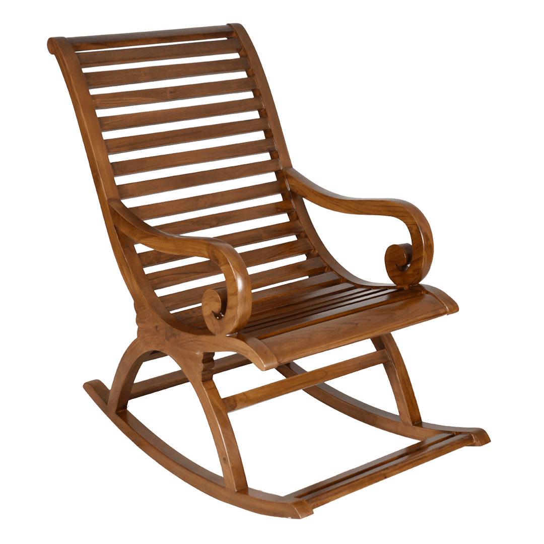 Boston Teak Wood Rocking Chair (Teak)