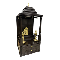 Dakshina Teak Wood Mandap (Dark Brown) side view
