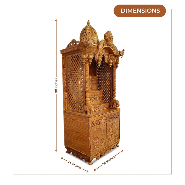 Dakshinaalaya Teak Wood Mandap (Teak) dimensions