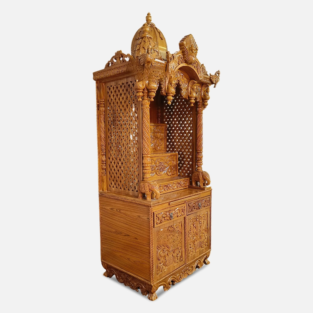 Dakshinaalaya Teak Wood Mandap (Teak) side view