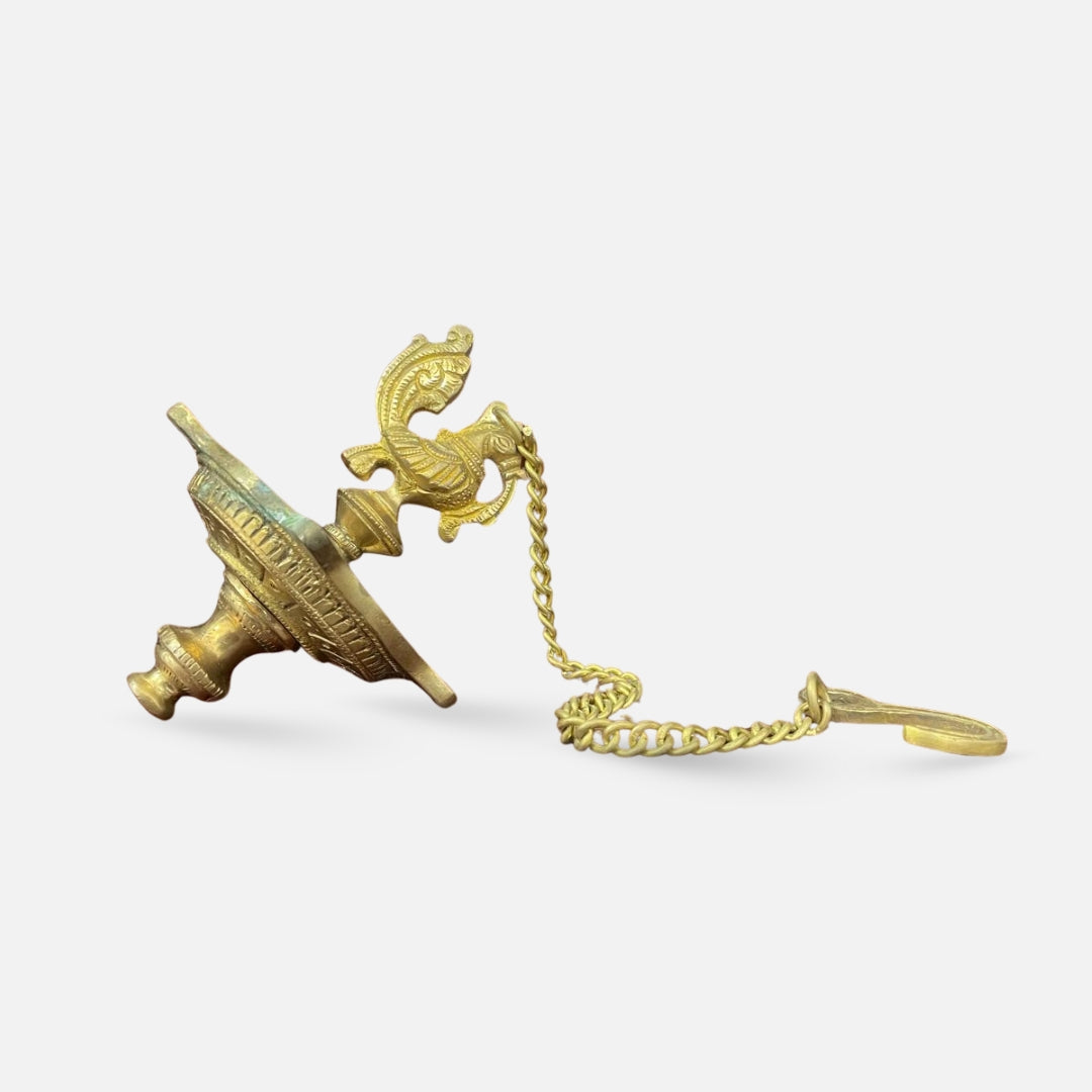 Deepanjali Brass Hanging Diya side view