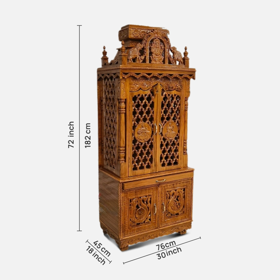 Deepashri Teak Wood Mandap (Teak) dimensions