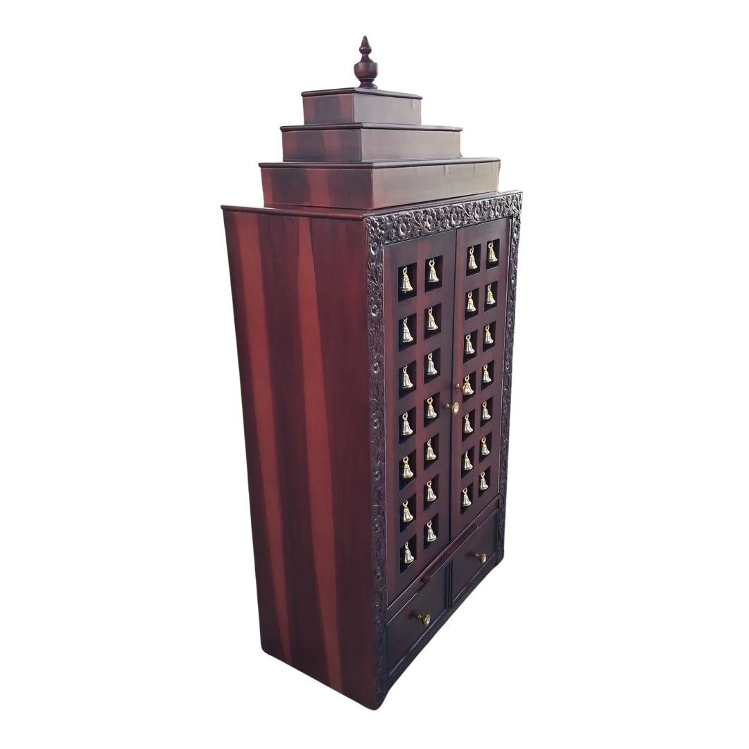 Devalaya Teak Wood Mandir (Brown) Side Angle