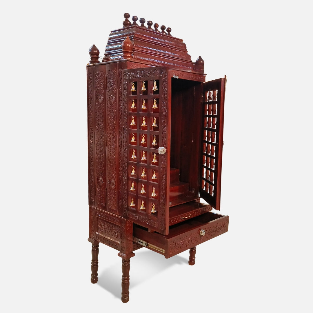 Devashri Teak Wood Mandap (Brown) side view