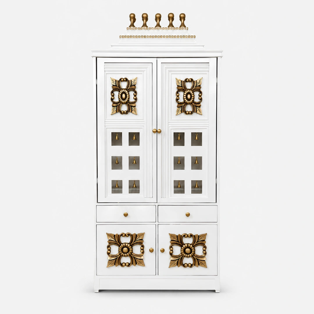 Devkosh Teak Wood Mandap (White) front image