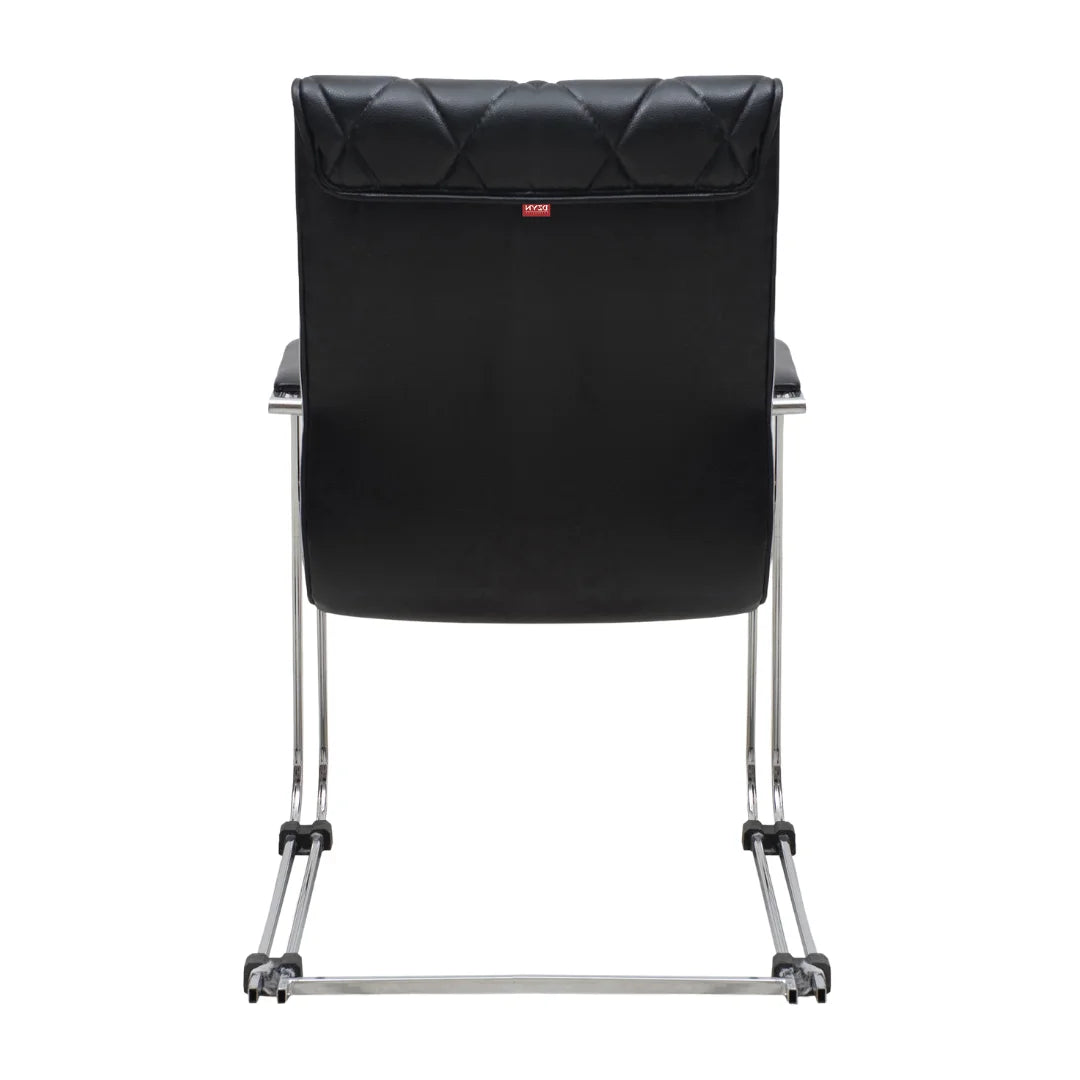 Dexonv Visitor Chair with Armrest (Black) Back view