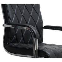 Dexonv Visitor Chair with Armrest (Black) Zoom view