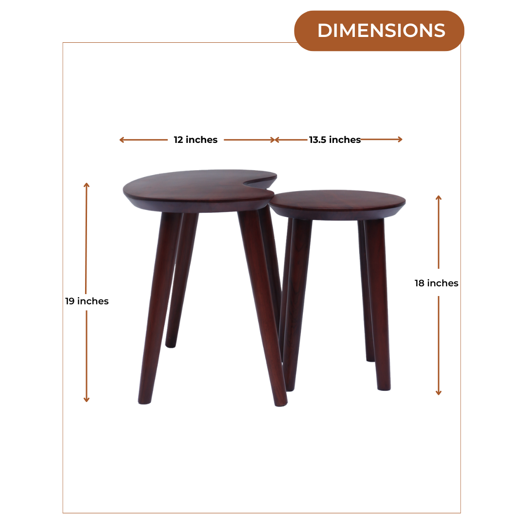 Dimensions of Convo Teak Wood Coffee Table (Brown)