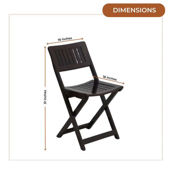 Dimensions of Flecto Solid Wood Living Room Chair (Brown)