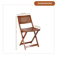 Dimensions of Flecto Solid Wood Living Room Chair (Teak)