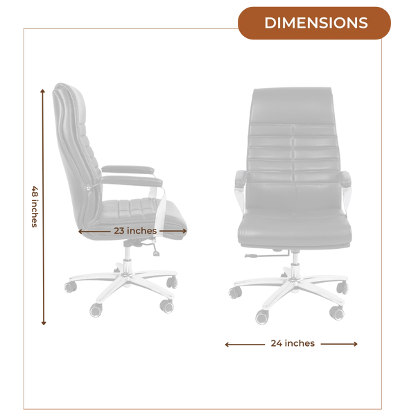Dimensions of Lavesso Swivel Office Executive Chair (Black)
