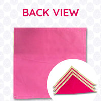 Dimensions of Pink Velvet Pooja Aasan with Golden Border back view