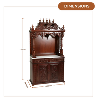Dimensions of Vansidhar Teak Wood Mandap (Brown)