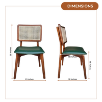 Dimensions of Velin Teak Wood Dining Chair (Teak)