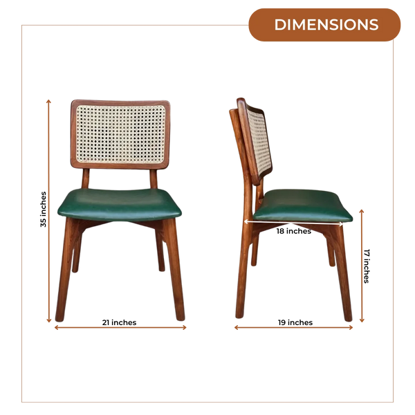 Dimensions of Velin Teak Wood Dining Chair (Teak)