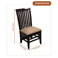 Dimensions of Elstra Teak Wood Dining Chair (Brown Gold)