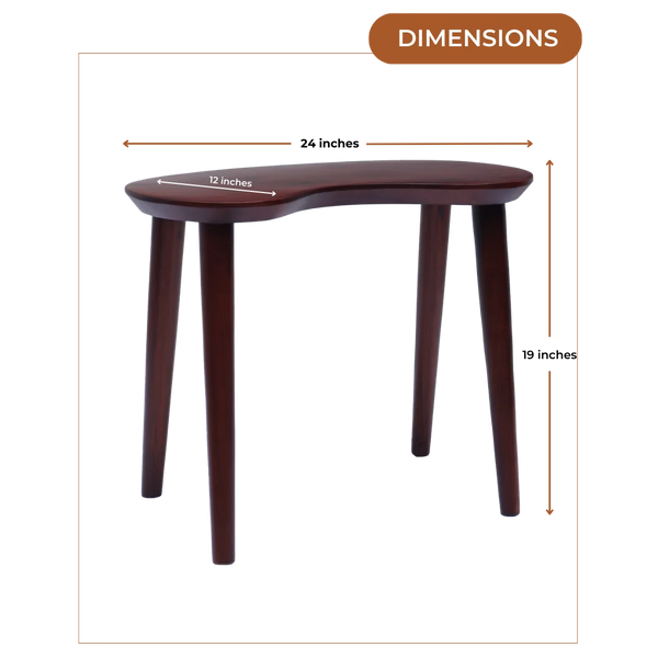 Dimensions of Luna Teak Wood Coffee Table (Brown)