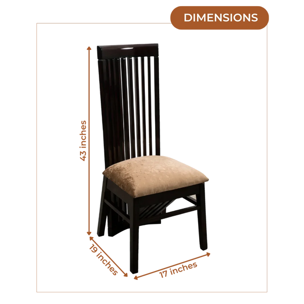 Dimensions of Luxra Teak Wood Dining Chair (Brown Gold)