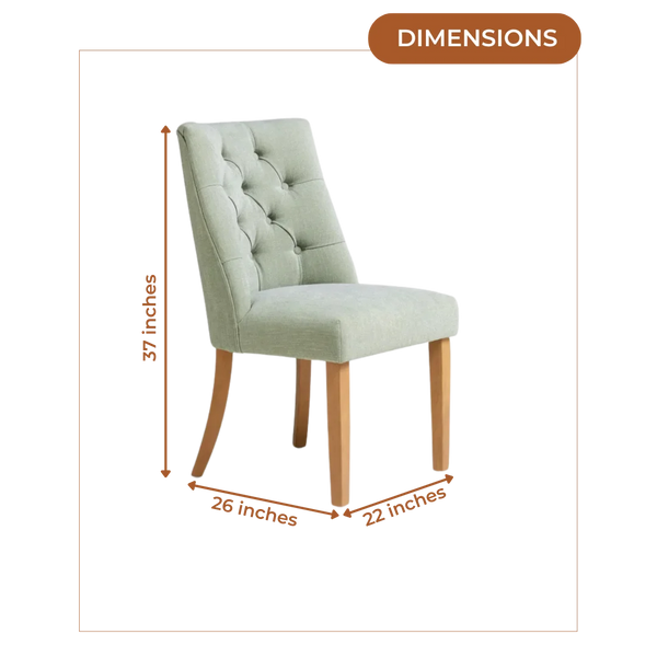 Dimensionsn of Astra Curved Lounge Chair (Green)