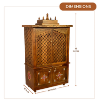 Divantra Teak Wood Mandap (Teak) Dimension