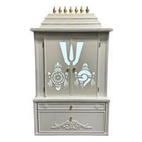 Divya Kosh Teak Wood Mandap (White) front view