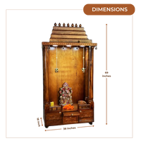 Divyakriti Teak Wood Mandap (Teak) Dimensions
