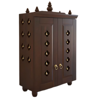 Divyana Pooja Mandir with Door (Wenge) side angle