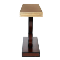 Eleganza Solid Wood Console Table in Brown Gold color side view