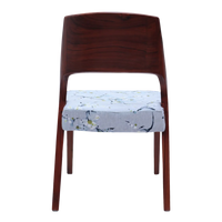 Elevate Teak Wood Dining Chair Front View Brown Grey