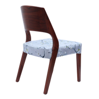 Elevate Teak Wood Dining Chair (Brown Grey) back angle
