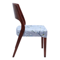 Elevate Teak Wood Dining Chair (Brown Grey) side view