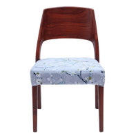 Elevate Teak Wood Dining Chair Front View (Brown Grey)