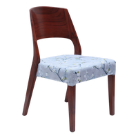 Elevate Teak Wood Dining Chair Side Angle(Brown Grey)