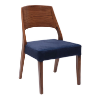 Elevate Teak Wood Dining Chair (Teak Blue) side angle