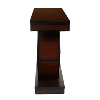 Elite Solid Wood Console Table in Brown Gold color side view